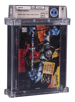 1995 SNES Super Nintendo (USA) "Killer Instinct" Made in Japan w/ Killer Cuts CD Sealed Video Game - WATA 9.8/A+